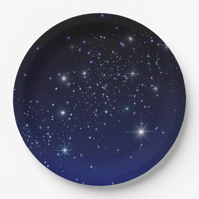 STARS IN SPACE PAPER PLATE (Front)