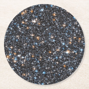 Stars In The Milky Way's Galactic Bulge. Round Paper Coaster
