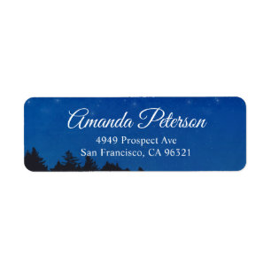Stars in the Night Sky Celestial Return Address Label