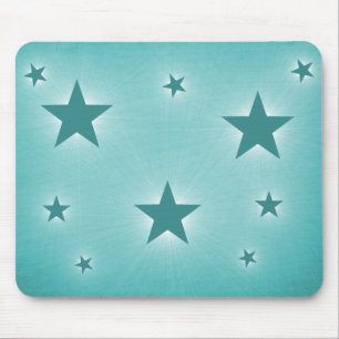 Stars in the Night Sky Mousepad, Teal Mouse Pad