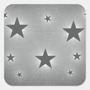 Stars in the Night Sky Stickers, Dark Grey Square Sticker
