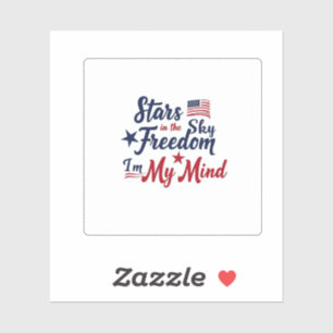 Stars in the Sky Sticker – Poetic Patriotic Text