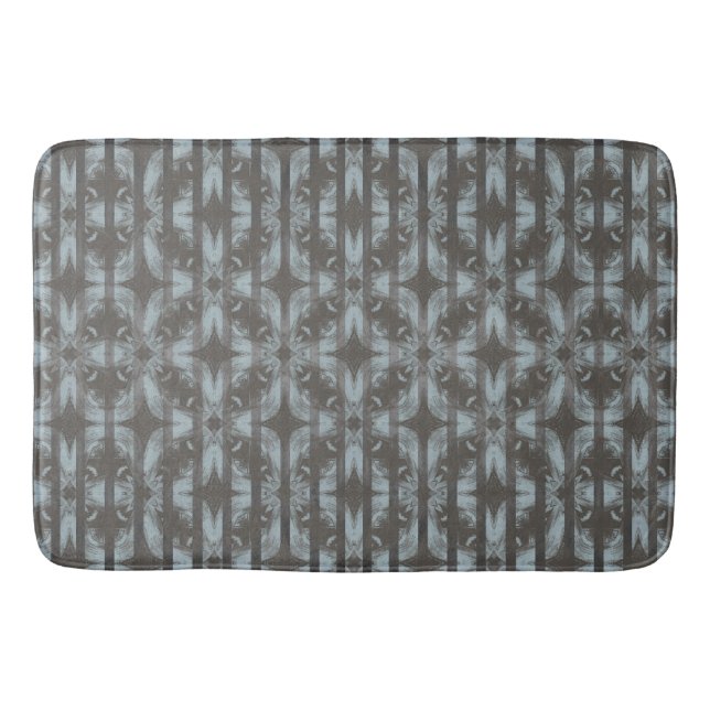 Stars in Tiles & Stripes Pattern Bath Mat (Front)