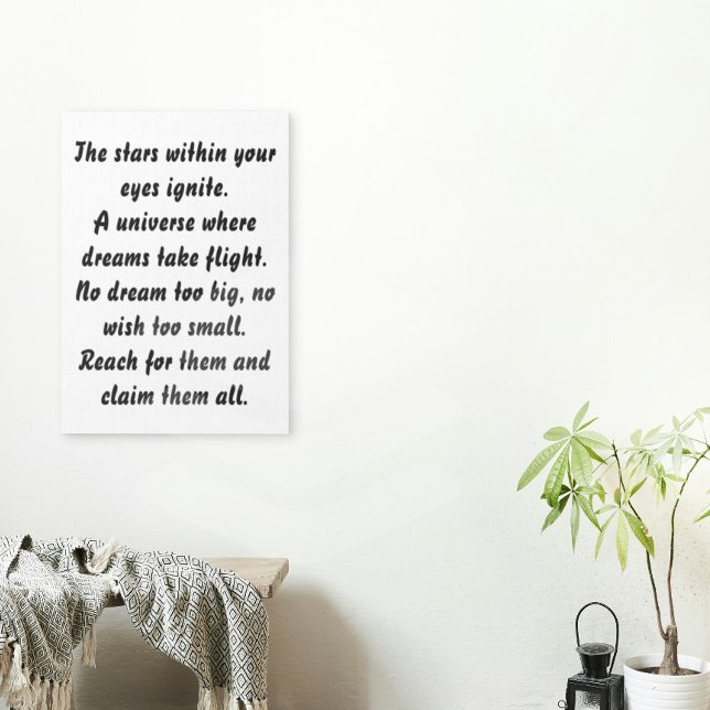 Stars in Your Eyes Inspirational Mini Poem Poster (Creator Uploaded)