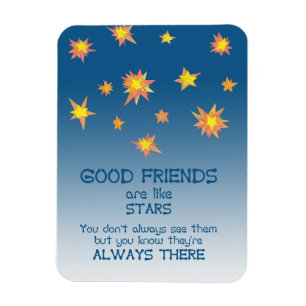 Stars Inspirational Friendship Quote Fridge Magnet