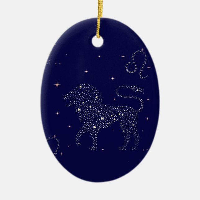 stars leo ceramic ornament (Front)
