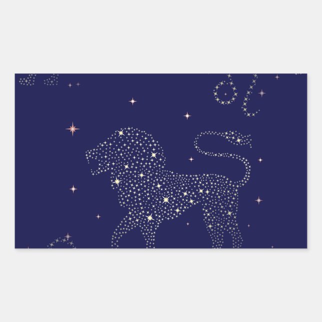 stars leo rectangular sticker (Front)