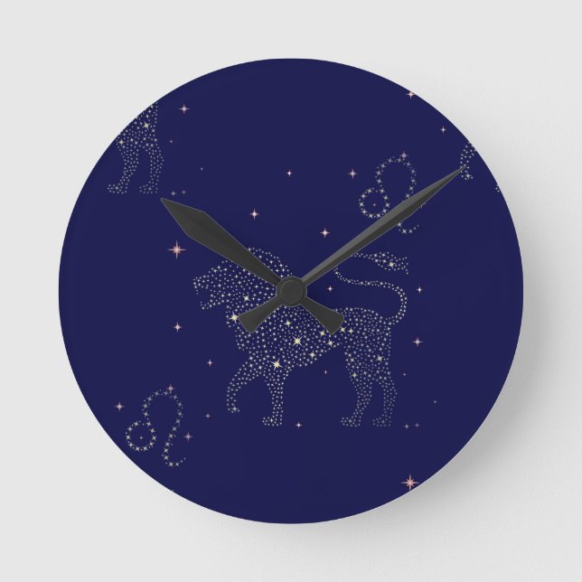 stars leo round clock (Front)