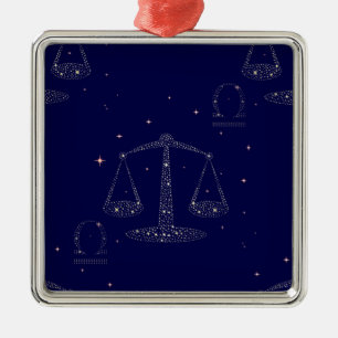 stars libra metal ornament