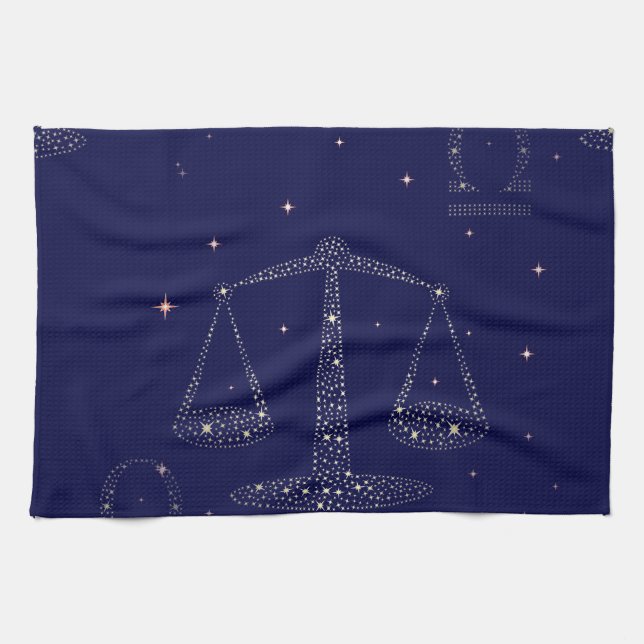 stars libra tea towel (Horizontal)