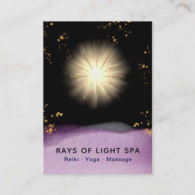 *~* Stars Light Healing Rays Universe Energy Business Card (Front)