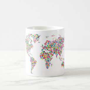Stars Map of the World Map Coffee Mug