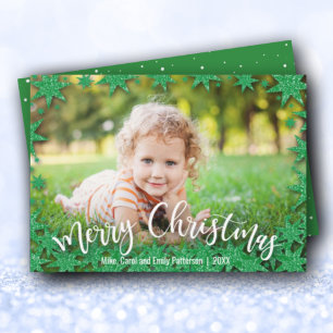 Stars Merry Christmas Photo Holiday Card