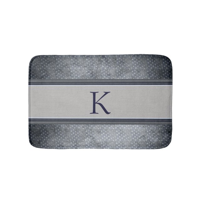Stars Monogram Bath Mat (Front)