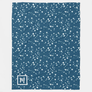 Stars monogram fleece blanket