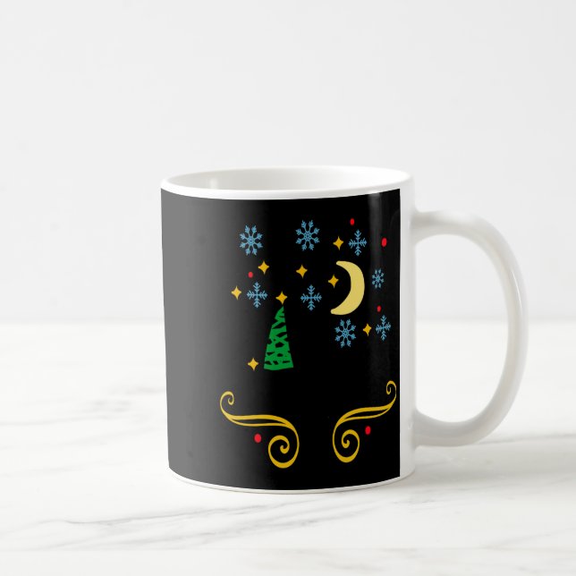Stars Moon Snowflakes And Merry Christmas Kids  Coffee Mug (Right)