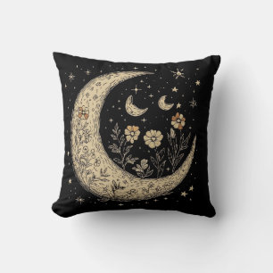 Stars Moons Boho style Cushion