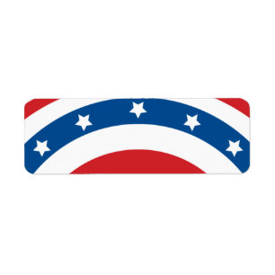 Stars n Stripes 04 - Small Rectangle Return Address Label