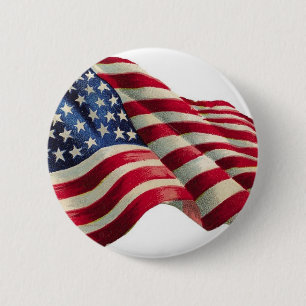 Stars N Stripes 6 Cm Round Badge