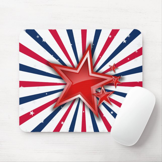 Stars 'n Stripes Freedom Mouse Pad (With Mouse)