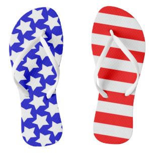 Stars n Stripes Red White Blue Summer Thongs