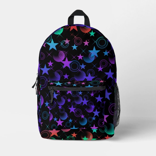 Stars 'n Stuff Pattern Printed Backpack (Front)