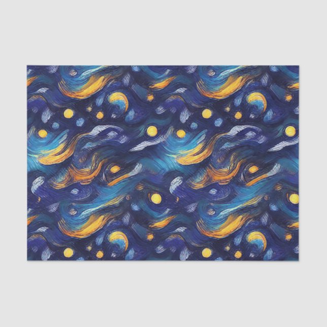 Stars Night Sky Birthday Tissue Paper (Front)