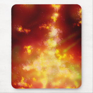 Stars Night Sky Midnight Milky Way Orange Mouse Pad
