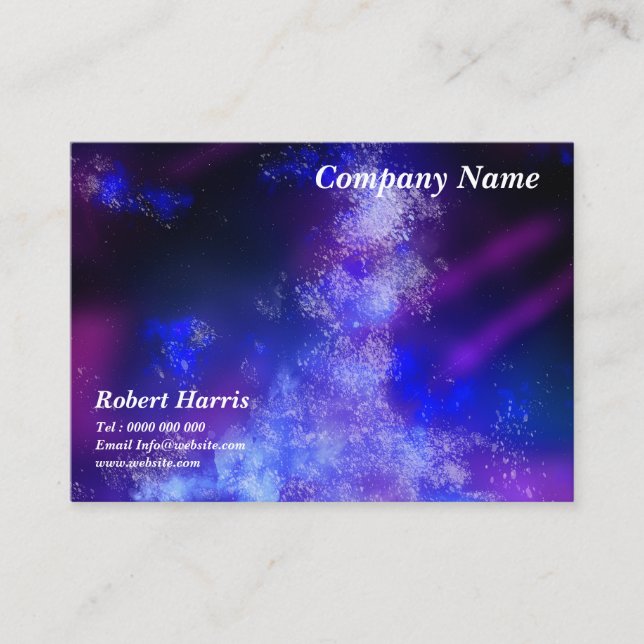 Stars Night Sky Midnight Pink Flare  Business Card (Front)