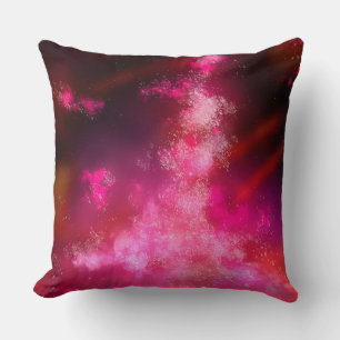 Stars Night Sky Midnight Pink Milky Way Cushion