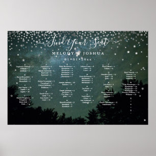 STARS NIGHT SKY SEATING CHART, ALPHA POSTER