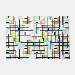 Stars on a chequered background. doormat