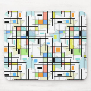 Stars on a chequered background. mouse pad