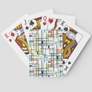 Stars on a chequered background. playing cards