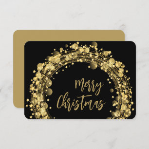 Stars on Black Christmas Greeting Card