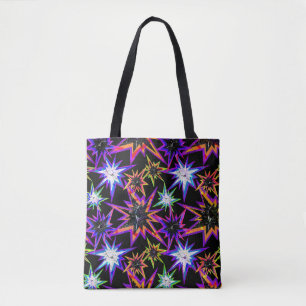 Stars on black . tote bag