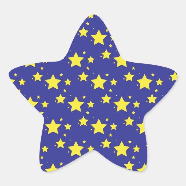 Stars on Blue Background Sticker (Front)