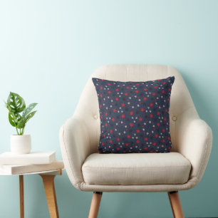 Stars On Blue Denim Cushion