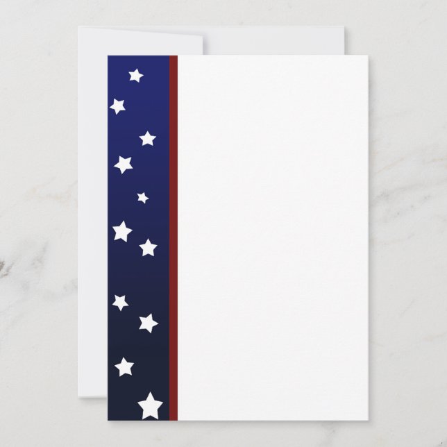 Stars on Blue Panel Invitation (Front)
