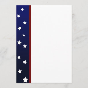 Stars on Blue Panel Invitation