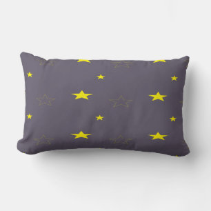 Stars on charcoal colour lumbar cushion