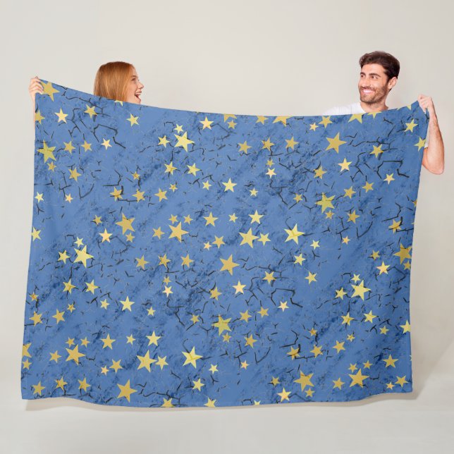 Stars on different colours Fleece blanket (In Situ)