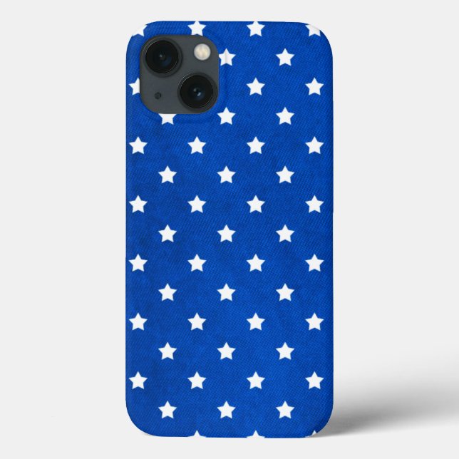 Stars on Digital Fabric Texture by Shirley Taylor Case-Mate iPhone Case (Back)
