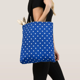 Stars on Digital Fabric Texture by Shirley Taylor Tote Bag