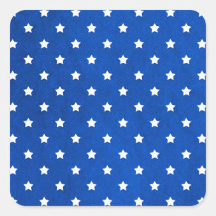 Stars On Fabric Texture by Shirley Taylor Square Sticker