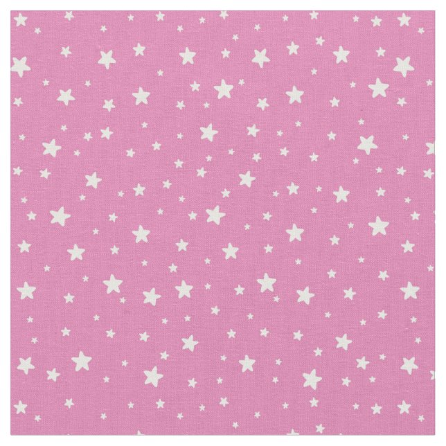 Stars on Pink Fabric (Close Up)