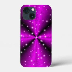 Stars on Rainbow in elephanten-skin leather optic iPhone 13 Mini Case