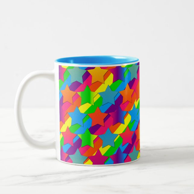 Stars on Stripes-Two Toned Coffee Mug (Left)