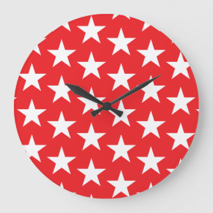Stars Pattern 12 Large Clock