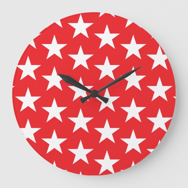 Stars Pattern 12 Large Clock (Front)